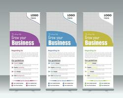 Corporate Roll up banner Design Templet, Business Roll up banner Design. vector