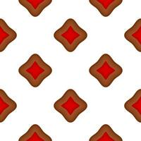 Pattern homemade cookie different taste in pastry biscuit vector