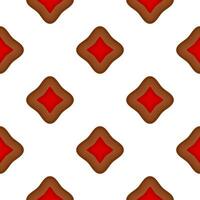 Pattern homemade cookie different taste in pastry biscuit vector