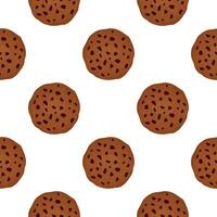 Pattern homemade cookie different taste in pastry biscuit vector