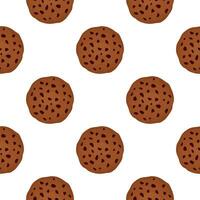 Pattern homemade cookie different taste in pastry biscuit vector