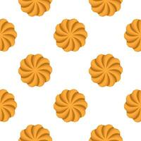 Pattern homemade cookie different taste in pastry biscuit vector