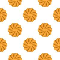 patrón de galletas caseras de diferentes sabores en galletas de pastelería vector