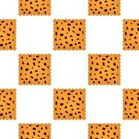 Pattern homemade cookie different taste in pastry biscuit vector