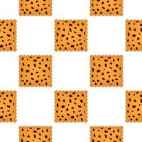 Pattern homemade cookie different taste in pastry biscuit vector