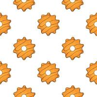 Pattern homemade cookie different taste in pastry biscuit vector