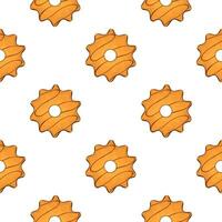 Pattern homemade cookie different taste in pastry biscuit vector