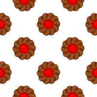 Pattern homemade cookie different taste in pastry biscuit vector