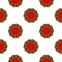 Pattern homemade cookie different taste in pastry biscuit vector