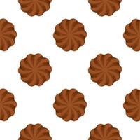 Pattern homemade cookie different taste in pastry biscuit vector