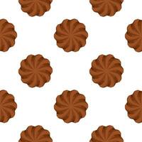 patrón de galletas caseras de diferentes sabores en galletas de pastelería vector