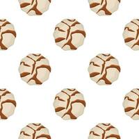 Pattern homemade cookie different taste in pastry biscuit vector