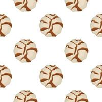 Pattern homemade cookie different taste in pastry biscuit vector