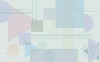 abstract background round and square triangle curve form pastel color minimalism style vector