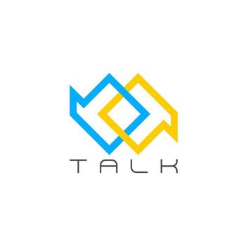 symbol vector of linked talk bubble frame design