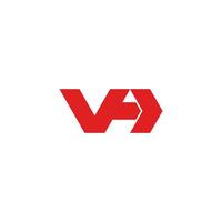 letter va arrow simple logo vector