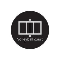 volleyball court icon vector