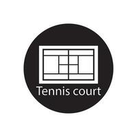 tenis Corte icono vector