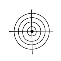 línea objetivo icono. visión para disparo garabatear vector ilustración aislado en blanco.