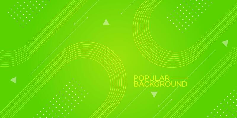 Abstract bright green geometric background template vector with curve line blend pattern. Green background with trendy pattern. Eps10 vector