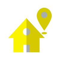 home location icon, white background. Flat design style. vector EPS 10.