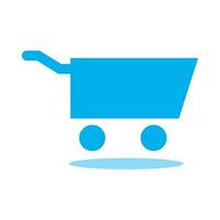 shopping trolley icon, shopping icon on white background. Flat design style. EPS 10 vector. vector