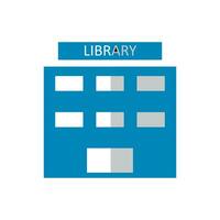 library icon, white background. Flat design style. vector EPS 10.