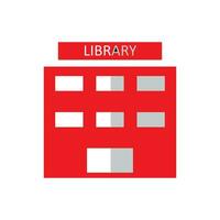 library icon, white background. Flat design style. vector EPS 10.