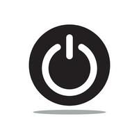 on off button icon, white background. Flat design style. vector EPS 10.