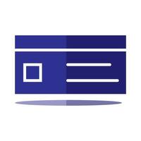 credit card icon, white background. Flat design style. vector EPS 10.