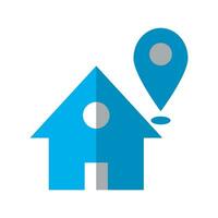 home location icon, white background. Flat design style. vector EPS 10.