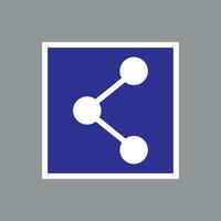 share icon on gray background. Flat design style. EPS 10 vector. vector