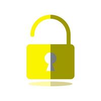 padlock icon on white background, Flat design style. EPS 10 vector. vector