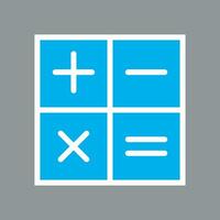 calculator icon on gray background. Flat design style. EPS 10 vector. vector