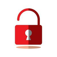 padlock icon on white background, Flat design style. EPS 10 vector. vector