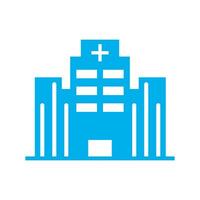 hospital icon, white background. Flat design style. vector EPS 10.