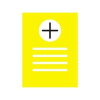 Simple medical record icon on a white background. Flat design style. EPS 10 vector. vector