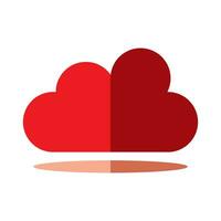 cloud icon on a white background. Flat design style. EPS 10 vector. vector