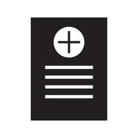 Simple medical record icon on a white background. Flat design style. EPS 10 vector. vector