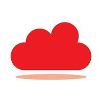 cloud icon on a white background. Flat design style. EPS 10 vector. vector