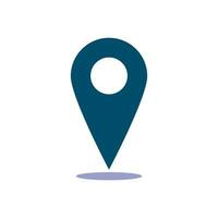 Map pointer icon, simple GPS location symbol on white background. Flat design style. EPS 10 vector. vector