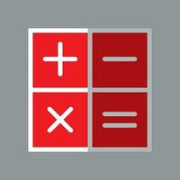 calculator icon on gray background. Flat design style. EPS 10 vector. vector