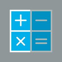 calculator icon on gray background. Flat design style. EPS 10 vector. vector