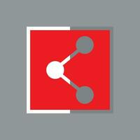 share icon on gray background. Flat design style. EPS 10 vector. vector