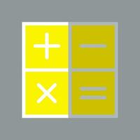 calculator icon on gray background. Flat design style. EPS 10 vector. vector