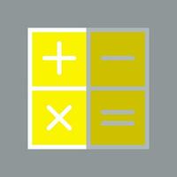 calculator icon on gray background. Flat design style. EPS 10 vector. vector