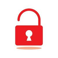 padlock icon on white background, Flat design style. EPS 10 vector. vector