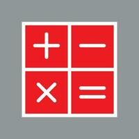 calculator icon on gray background. Flat design style. EPS 10 vector. vector