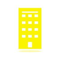 simple hotel and office building icons on white background. Flat design style. EPS 10 vector. vector