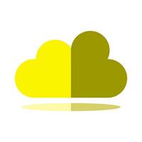 cloud icon on a white background. Flat design style. EPS 10 vector. vector